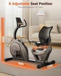 Niceday Magnetic Recumbent Exercise Bike with App