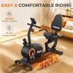 YOSUDA Adjustable Recumbent Exercise Bike for Home