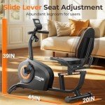 YOSUDA Adjustable Recumbent Exercise Bike for Home