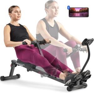 Compact Adjustable Rowing Machine with Bluetooth App