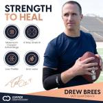 Black Copper Compression Full Arm Sleeve for Fitness