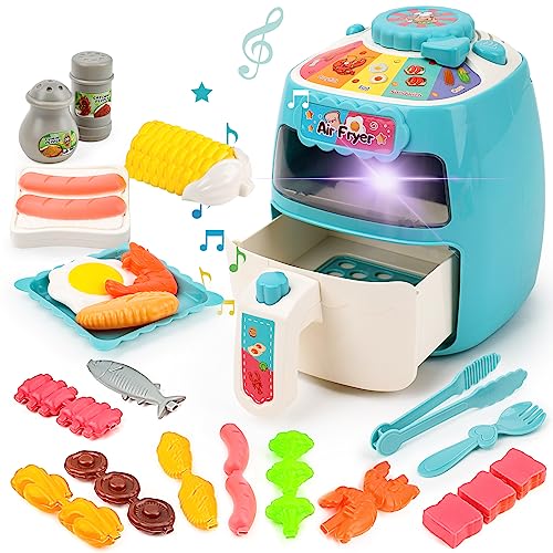 Kids Air Fryer Playset with Sounds & Lights