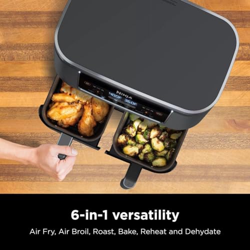 Ninja Foodi DualZone 2-Basket Air Fryer, 8 Quart