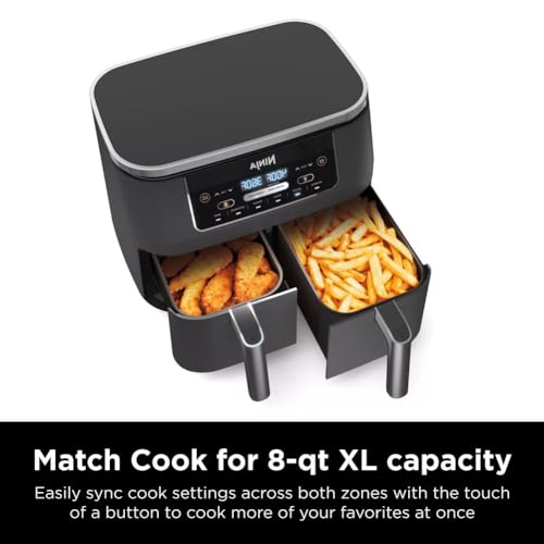 Ninja Foodi DualZone 2-Basket Air Fryer, 8 Quart