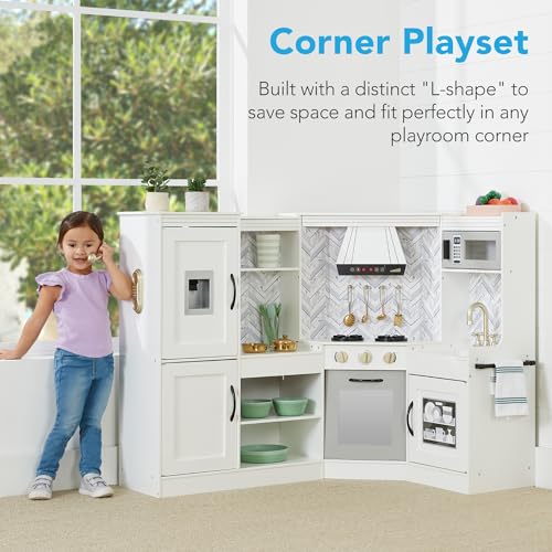 Interactive Wooden Kitchen Play Set for Kids