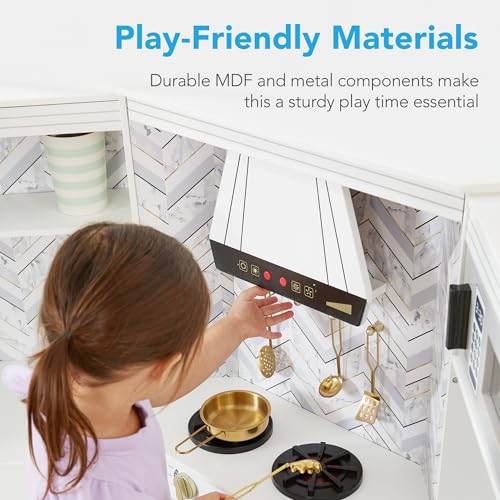 Interactive Wooden Kitchen Play Set for Kids