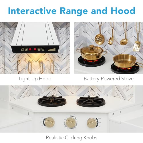 Interactive Wooden Kitchen Play Set for Kids