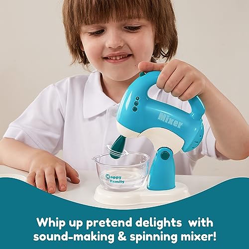 Kids Play Kitchen Appliances Toy Set with Sounds
