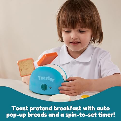 Kids Play Kitchen Appliances Toy Set with Sounds