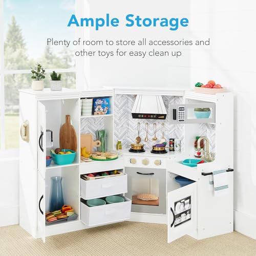 Interactive Wooden Kitchen Play Set for Kids