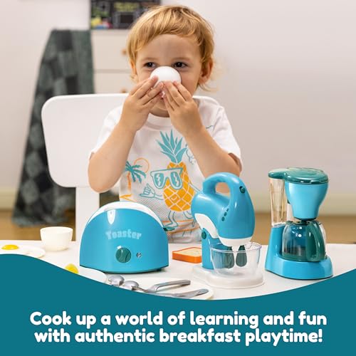 Kids Play Kitchen Appliances Toy Set with Sounds