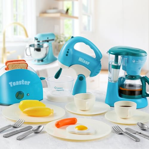 Kids Play Kitchen Appliances Toy Set with Sounds