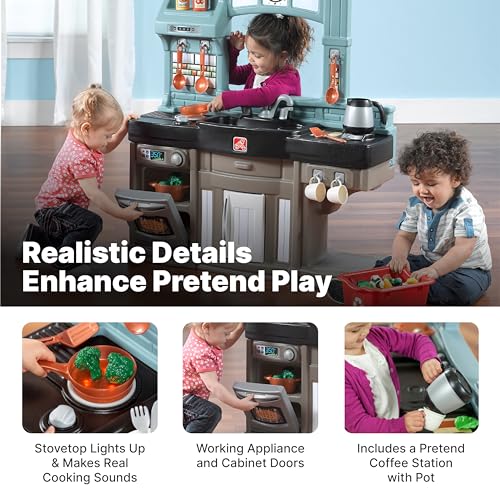 Interactive Kids Kitchen Playset with Lights & Sounds