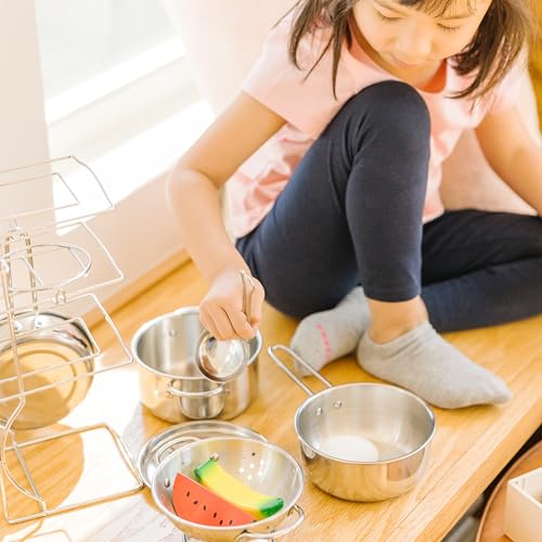 Melissa & Doug Kids Stainless Steel Pots & Pans