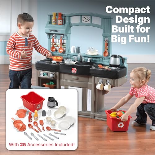 Interactive Kids Kitchen Playset with Lights & Sounds