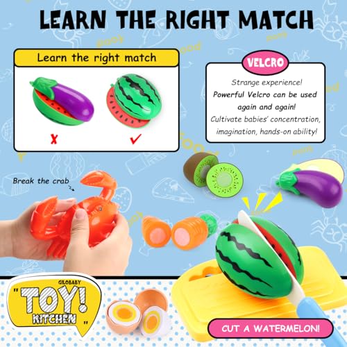 GILOBABY Kids Play Kitchen Accessories Set - Pink