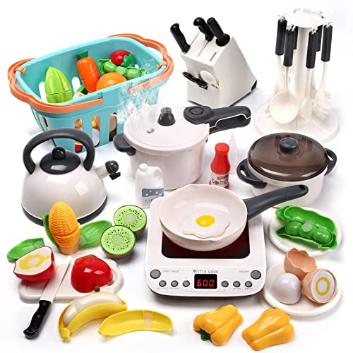 Cute Stone Kitchen Playset with Cookware and Accessories