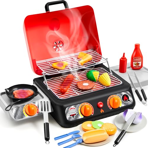 Extra Large 2-Layer BBQ Grill Playset for Kids