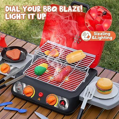 Extra Large 2-Layer BBQ Grill Playset for Kids