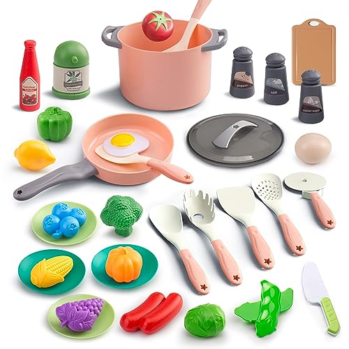 JokerKing 35-Piece Kids Pretend Kitchen Playset