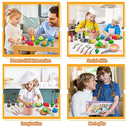 JokerKing 35-Piece Kids Pretend Kitchen Playset