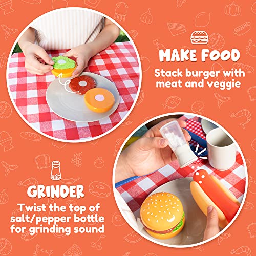 34-Piece Kids BBQ Grill Playset and Accessories