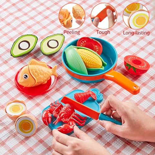 46-Piece Kids Kitchen Playset with Accessories