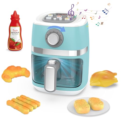 Kids Toy Air Fryer Kitchen Playset with Sounds