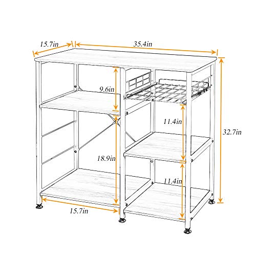 soges 3-Tier Baker's Rack with Microwave Stand