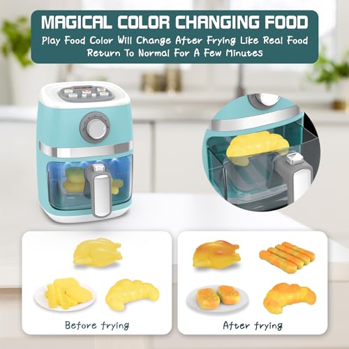 Kids Toy Air Fryer Kitchen Playset with Sounds