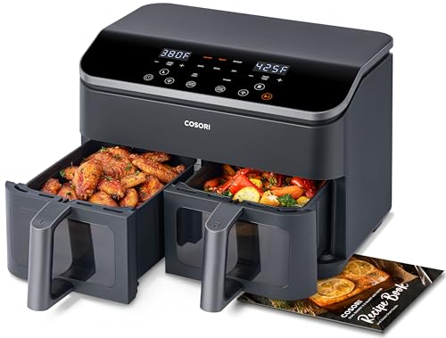 COSORI 9Qt Dual Basket Air Fryer with Recipes