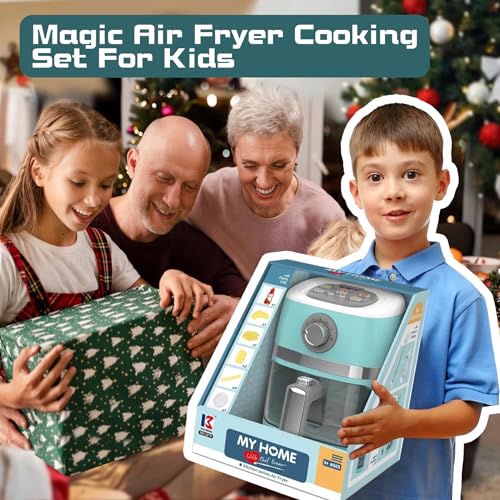 Kids Toy Air Fryer Kitchen Playset with Sounds