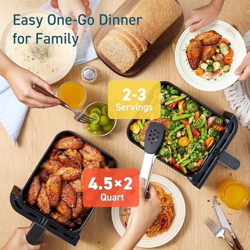 COSORI 9Qt Dual Basket Air Fryer with Recipes