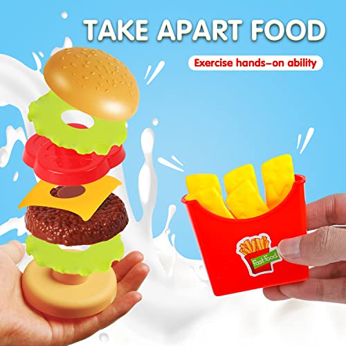 FINGOOO Pretend Play Food Set for Kids