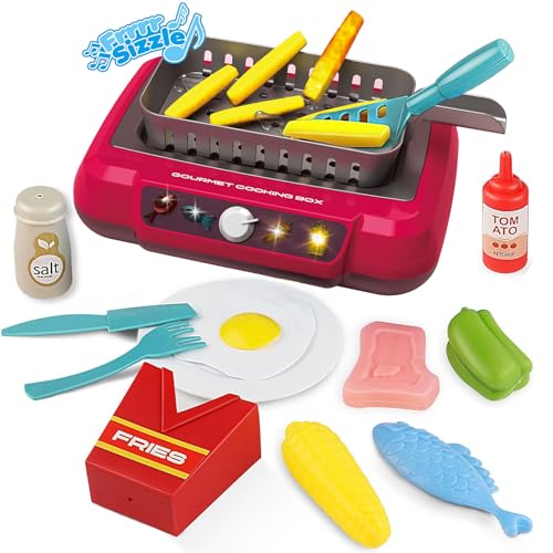 Kids Play Kitchen Fryer Toy Set with Sound