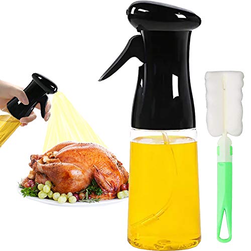 210ml Olive Oil Sprayer for Air Frying - Black
