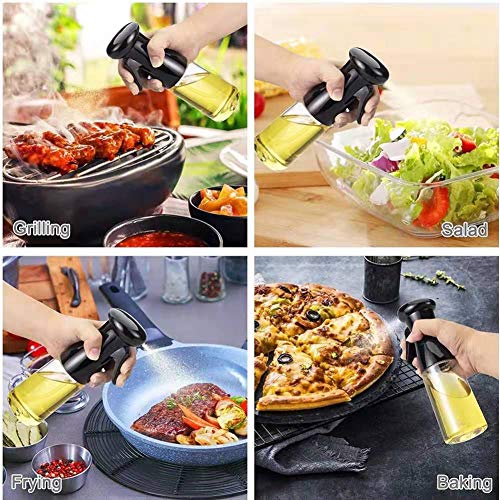 210ml Olive Oil Sprayer for Air Frying - Black