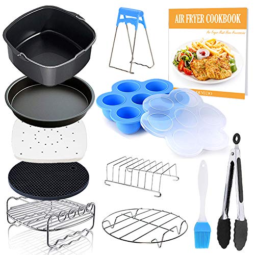Deluxe 11-Piece Air Fryer Accessories Set & Recipe Book