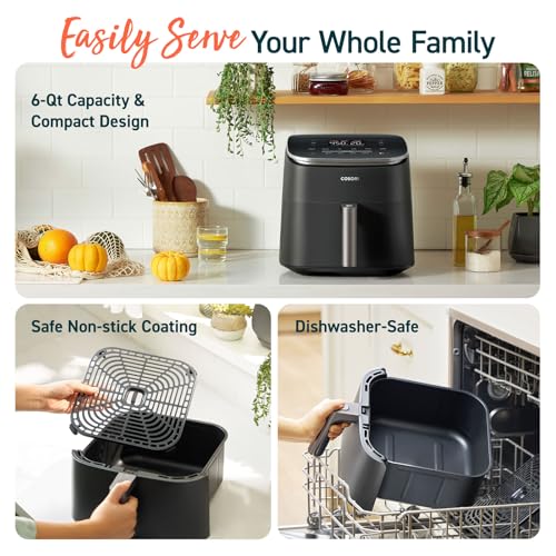 COSORI 9-in-1 6Qt Air Fryer with Recipes