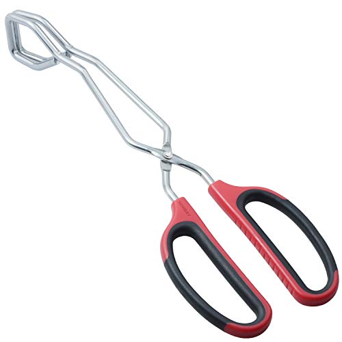 HINMAY 11-Inch Stainless Steel Scissor Cooking Tongs