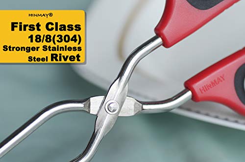 HINMAY 11-Inch Stainless Steel Scissor Cooking Tongs
