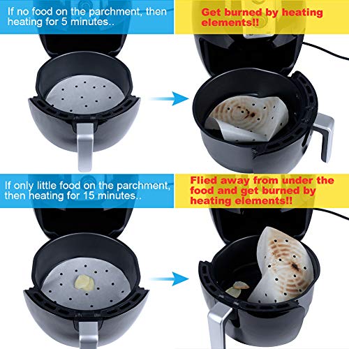 200 ct 8" Air Fryer Perforated Parchment Paper