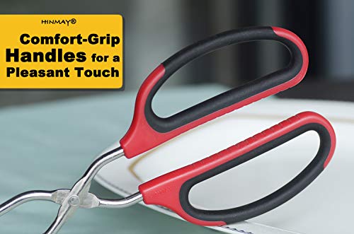 HINMAY 11-Inch Stainless Steel Scissor Cooking Tongs