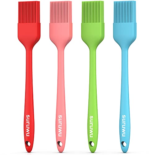 Set of 4 Silicone Pastry Brushes for Cooking