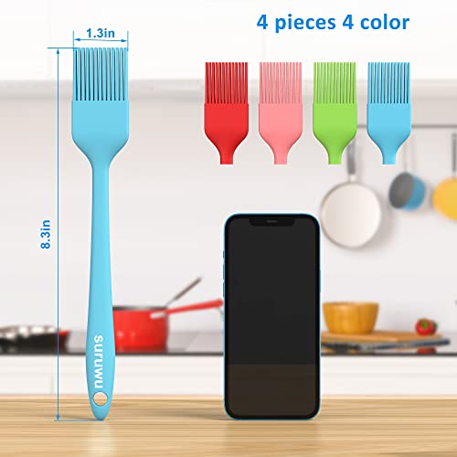 Set of 4 Silicone Pastry Brushes for Cooking