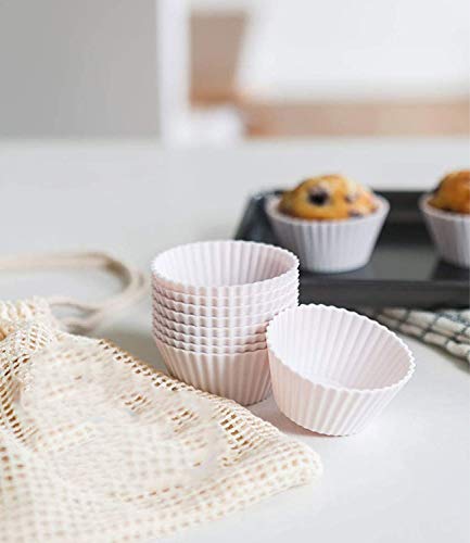 Silicone Baking Cups Cupcake Liners, 12 Pack Non-Stick
