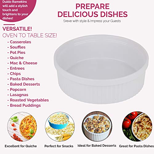 Large Ceramic Ramekins with Spoon for Air Frying