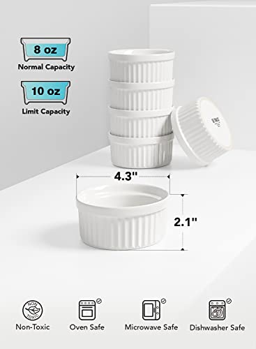 LE TAUCI Ceramic Ramekin Bowls Set of 6