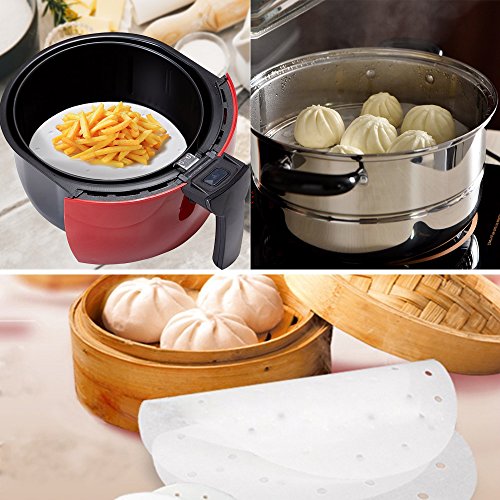 Vancens 100-pack Bamboo Steamer Liners for Air Fryers