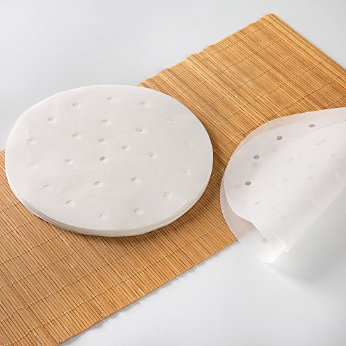 Vancens 100-pack Bamboo Steamer Liners for Air Fryers